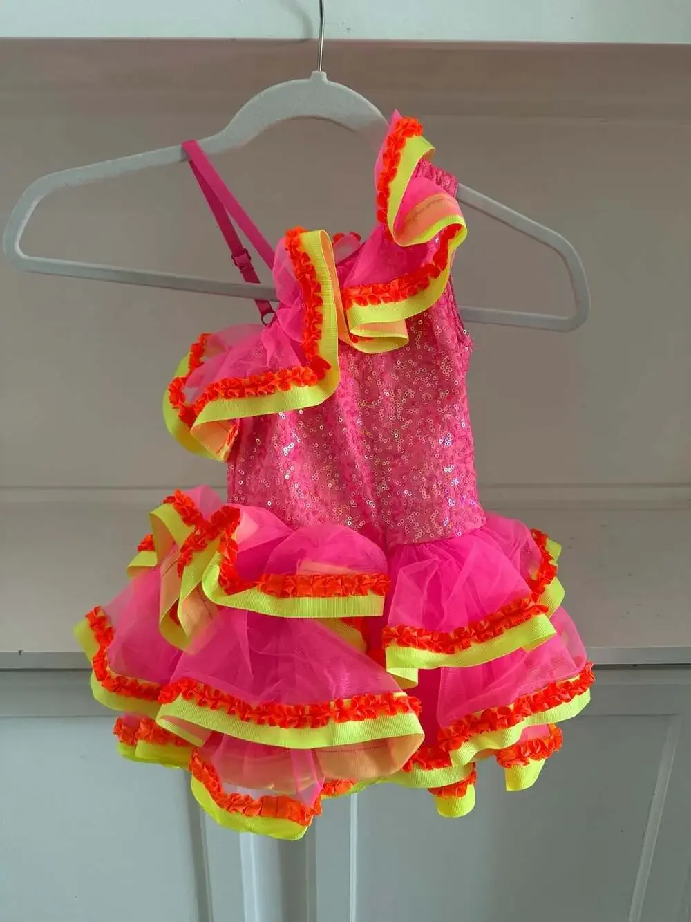 Revolution Dancewear 'Ay Caramba' Kids Sequin Ruffle Dance Costume Style RC17120